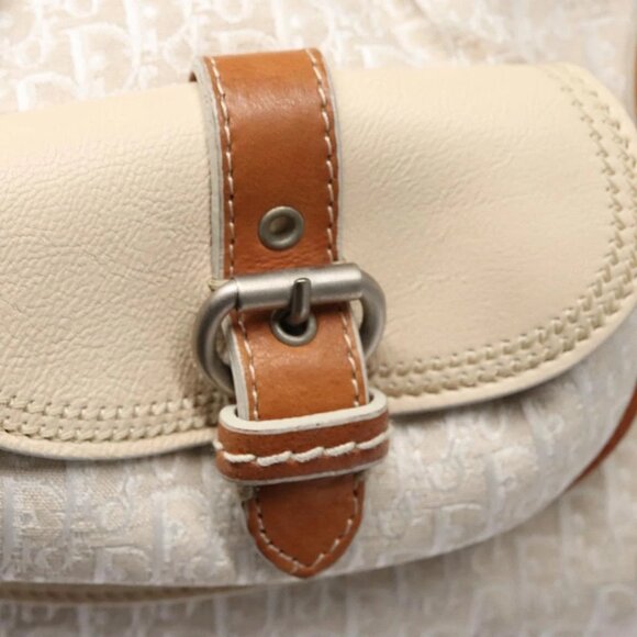 Christian Dior Trotter Canvas Hand Bag Beige Auth - Picture 6 of 16